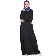 Slant cut at waist Travel Abaya